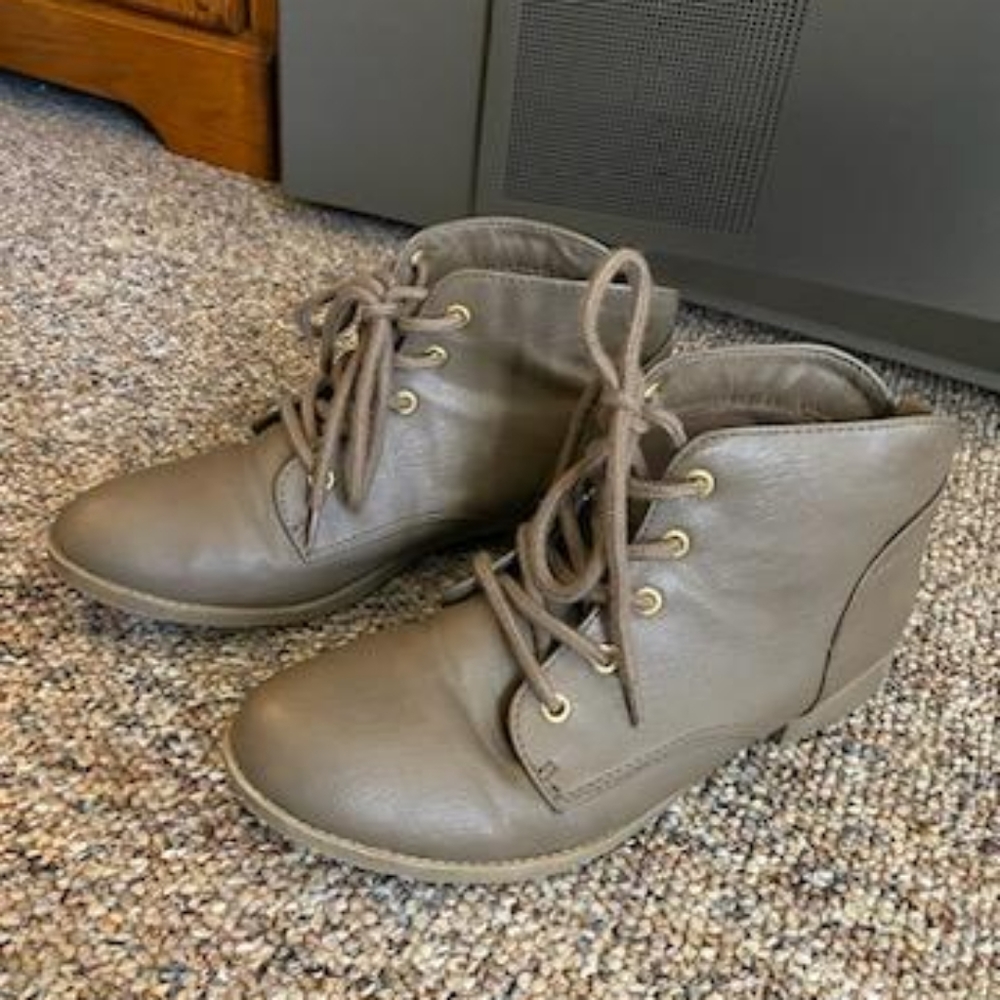 Gray booties